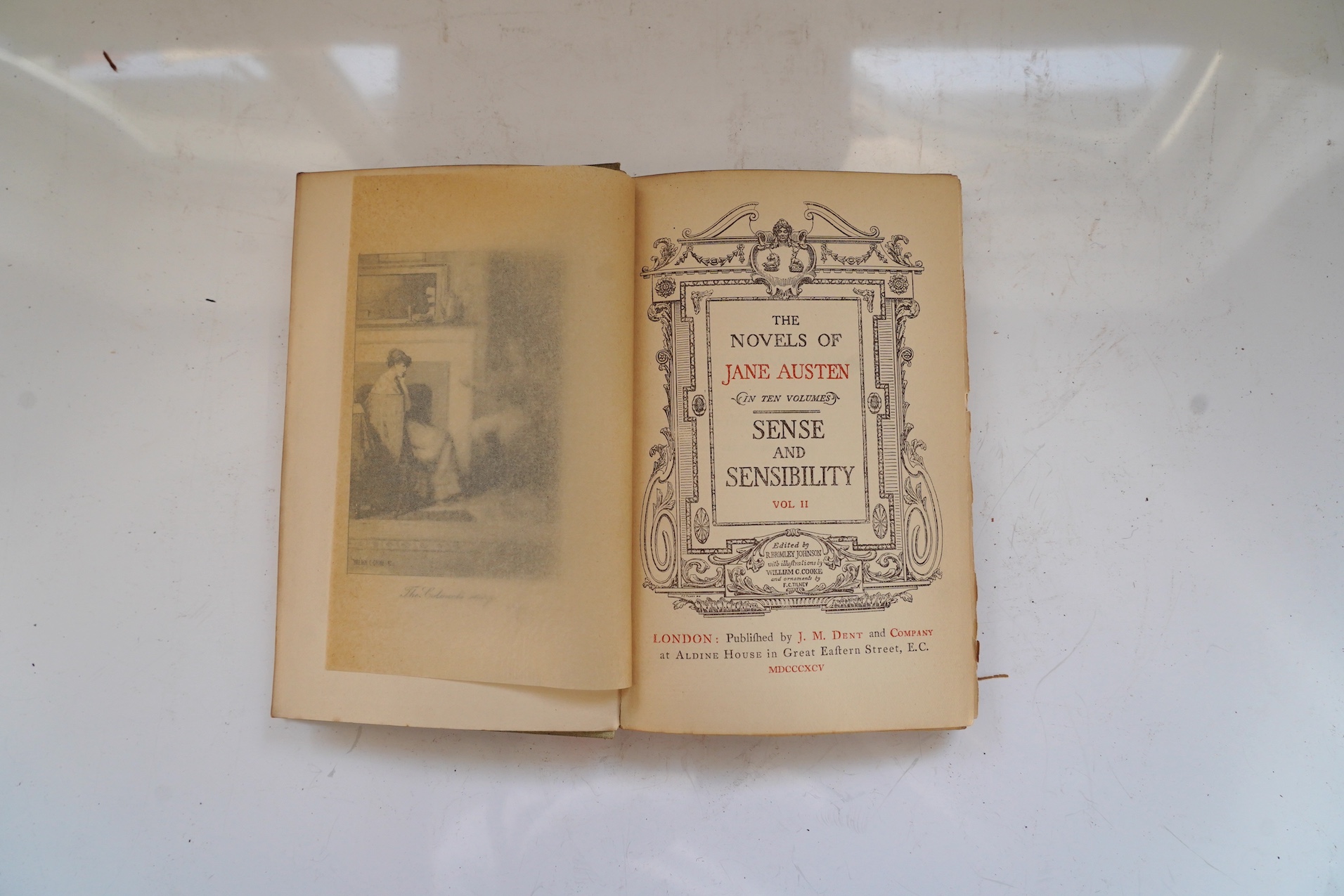 Austen, Jane - Jane Austen's Novels. Edited by Reginald Brimley Johnson, 10 vols. with a frontis and 30 other plates (by William C. Cooke), decorated titles; publisher's gilt cloth and gilt tops, sm. cr. 8vo. J.M. Dent,